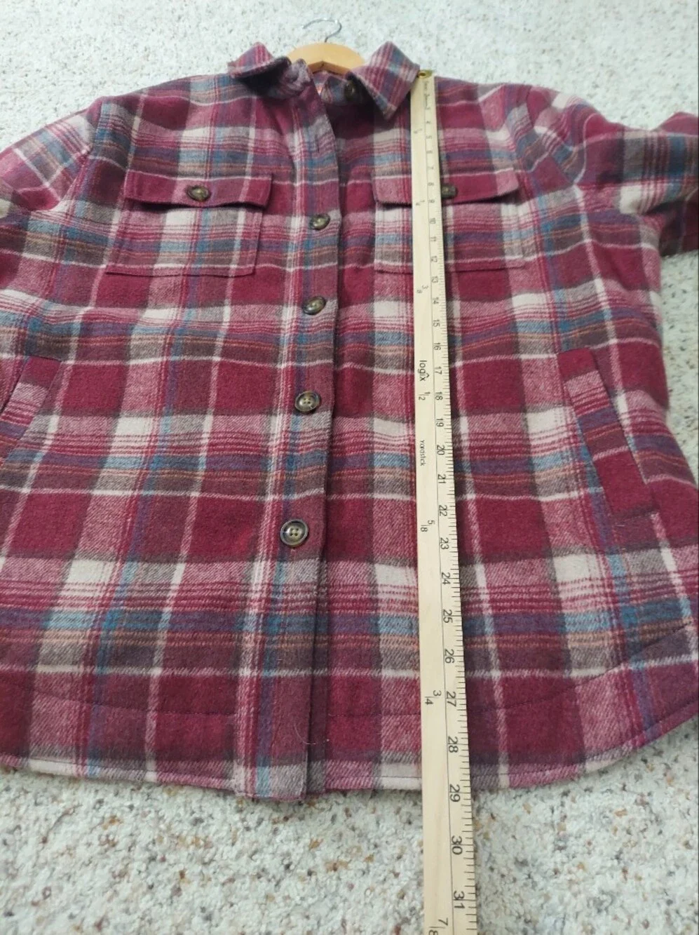 Sundance Wool Blend Quilted Lined Purple Plaid Flannel Shacket Woman M Cabincore